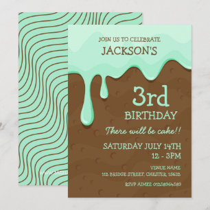 Mint Chocolate Cake Invitation
