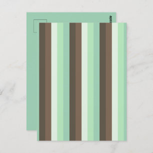 Mint Chocolate Chip Colour Block Stripes  Postcard