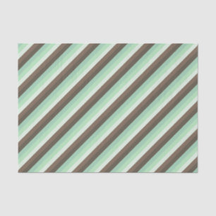 Mint Chocolate Chip Colour Block Stripes  Tissue Paper