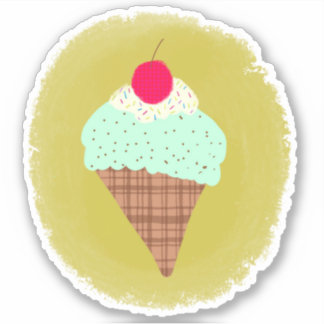 Mint Chocolate Chip Ice cream Sticker