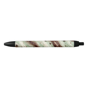 Mint Chocolate Chip Milkshake Marble Design Black Ink Pen
