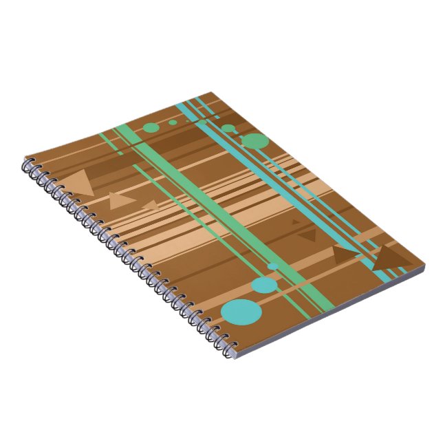 Mint Chocolate Geometry Spiral Notebook (Right Side)