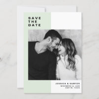 Mint Colour Block with Modern Typography Photo