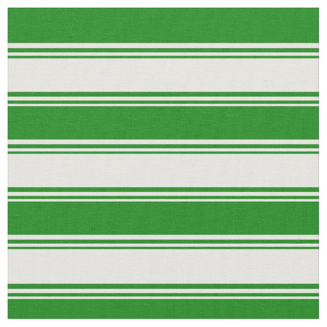 Mint Cream and Green Coloured Lined Pattern Fabric (Close Up)