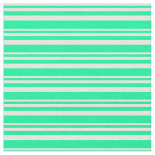 Mint Cream and Green Coloured Lines Fabric
