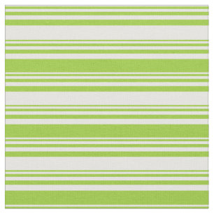 Mint Cream & Green Striped/Lined Pattern Fabric