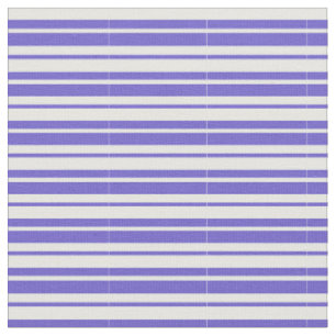 Mint Cream & Slate Blue Coloured Stripes Pattern Fabric