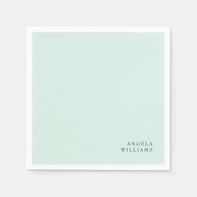 Mint Custom Cocktail Napkin (Front)