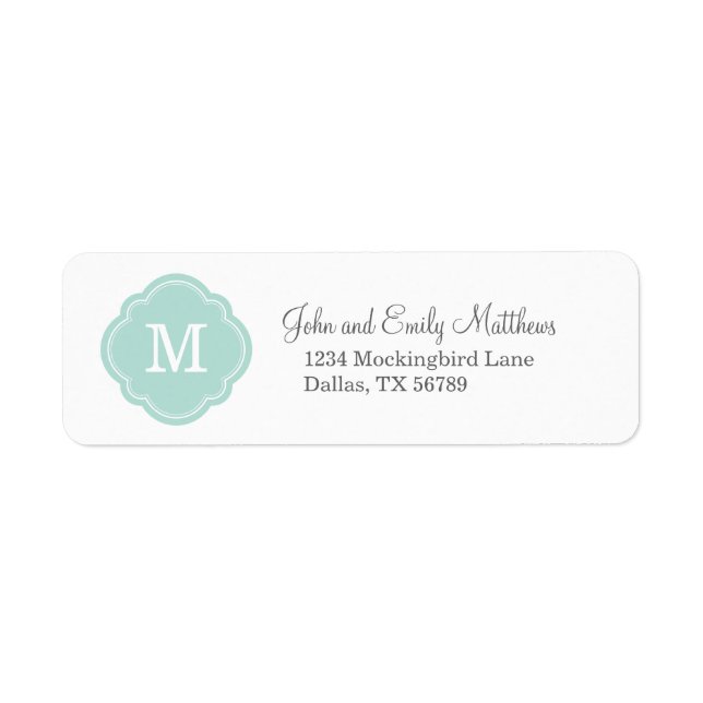 Mint Custom Personalised Monogram (Front)