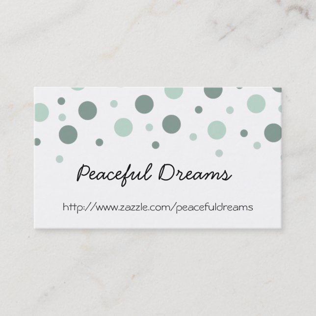 Mint Dots Business Card (Front)