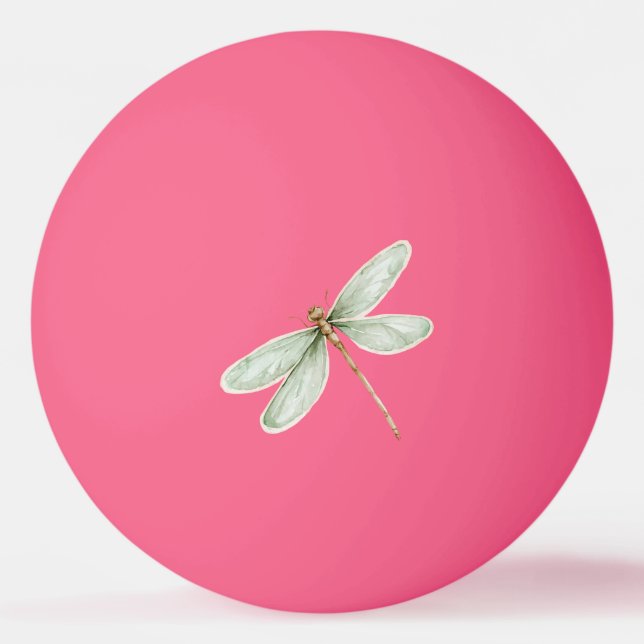 Mint Dream Dragonfly Ping Pong Ball (Front)
