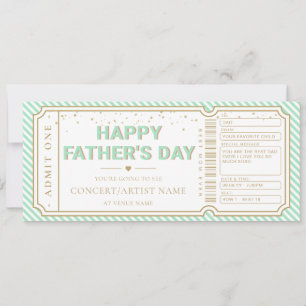 Mint Father's Day Concert Ticket Gift Voucher Card