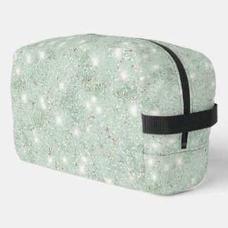 Mint Faux Glitter Dopp Kit