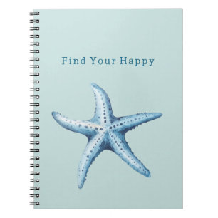 Mint Find Your Happy Blue Starfish Notebook