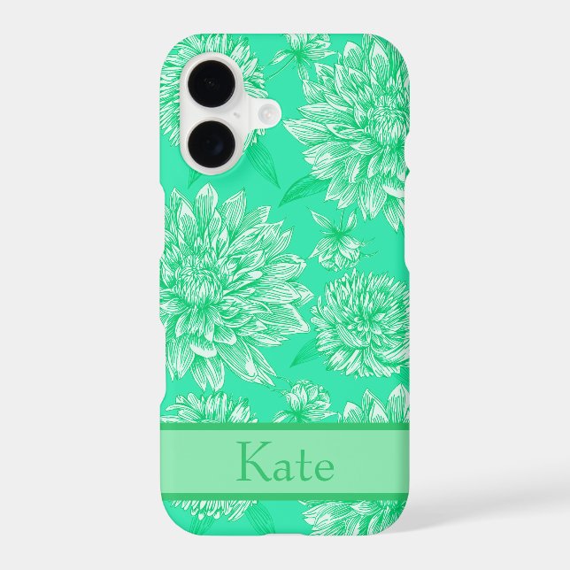 Mint Floral Monogram (Back)