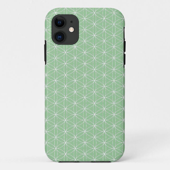 Mint Flower of Life Case-Mate iPhone Case (Back)