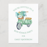 Mint Flowers and Scooter Bon Voyage Party