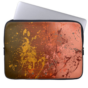 Mint Flurry Abstract Spatter Art Laptop Sleeve