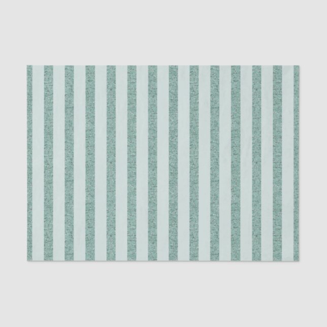 Mint Glam Stripes Tissue Paper (Front)