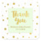 Mint Gold Baby Shower Thank You Favour Sticker