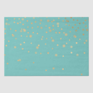 Mint Gold Confetti Tissue Paper