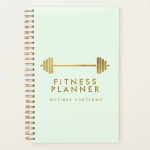 Mint & Gold Personalised Fitness Planner