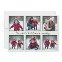 Mint Green 6-Photo Christmas Greetings | Family