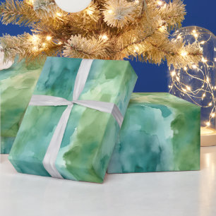Mint Green Abstract Christmas Wrapping Paper