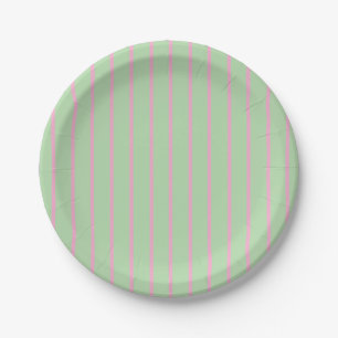 Mint Green and Light Pink Striped Light Wall Plate