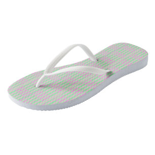 Mint Green and pink Stripes Jandals