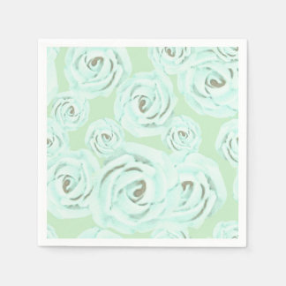 Mint green and teal frosting napkins 