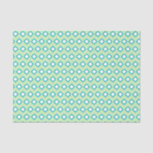 Mint Green and Teal Tribal Ikat Pattern Tissue Paper