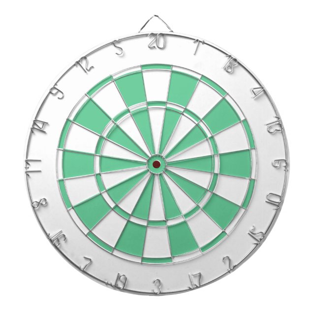 mint green and white dartboard (Front)