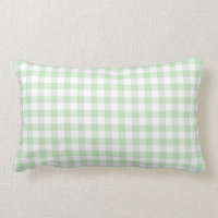 Mint Green and White Gingham Pattern