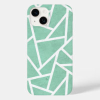 Mint green and white mosaic pattern