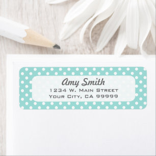 Mint Green and White Polka Dots Pattern
