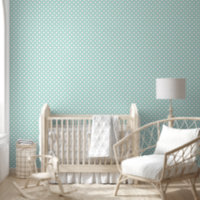 Mint Green and White Shabby Chic Lattice Pattern