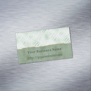 Mint Green Animal Business name website Magnetic Business Card