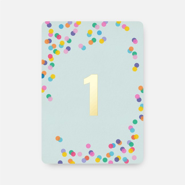 Mint Green Baby Girl First Birthday Confetti Gold  (Creator Uploaded)