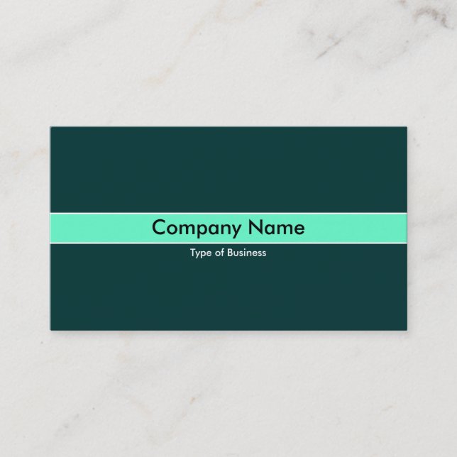 Mint Green Band - Dark Green Business Card (Front)