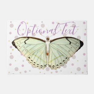 Mint Green Beauty Butterfly Doormat