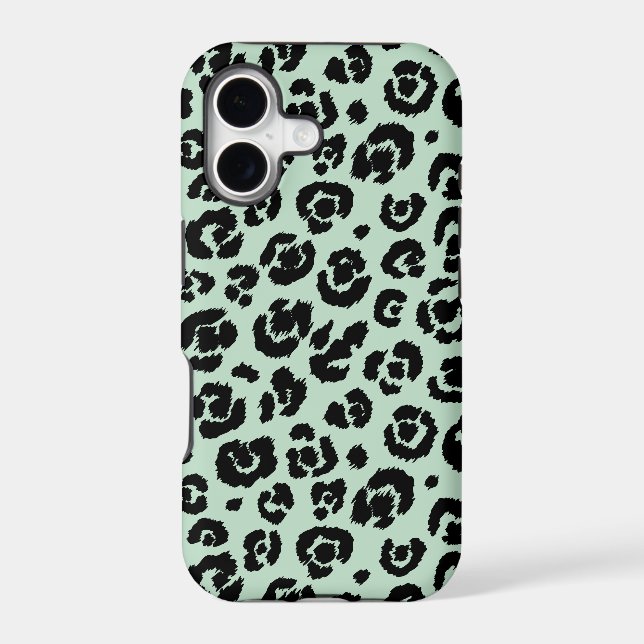 Mint Green Black Leopard Print (Back)