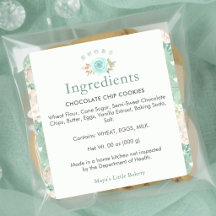 Mint Green Botanical Bakery Ingredients Product