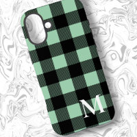 Mint Green Buffalo Plaid Check