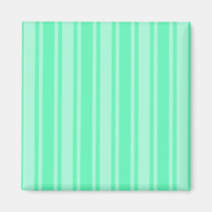 Mint green candy stripes magnet