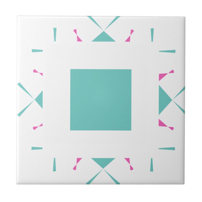 Mint Green Ceramic Tile, Small (4.25" x 4.25") Tile (Front)