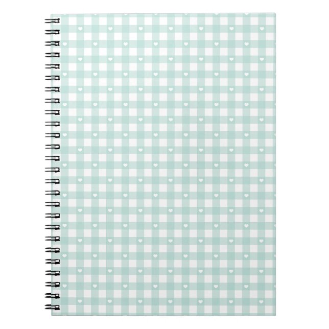 Mint Green Checks Notebook (Front)