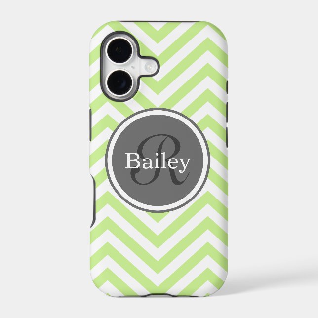 Mint Green Chevron Monogram (Back)