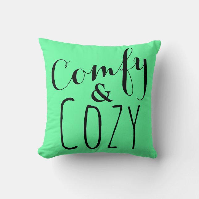 Mint Green Chic Home Decor Modern Fun Throw Pillow (Front)