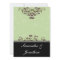 Mint Green & Chocolate Brown Wedding Invitation
